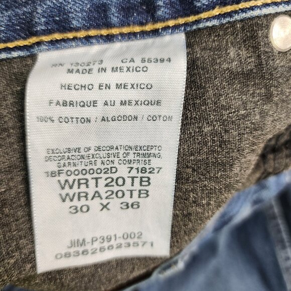 SOLD OUT Wrangler Jeans Mens 30x36 Blue Retro Relaxed Fit Bootcut Denim - Picture 9 of 9